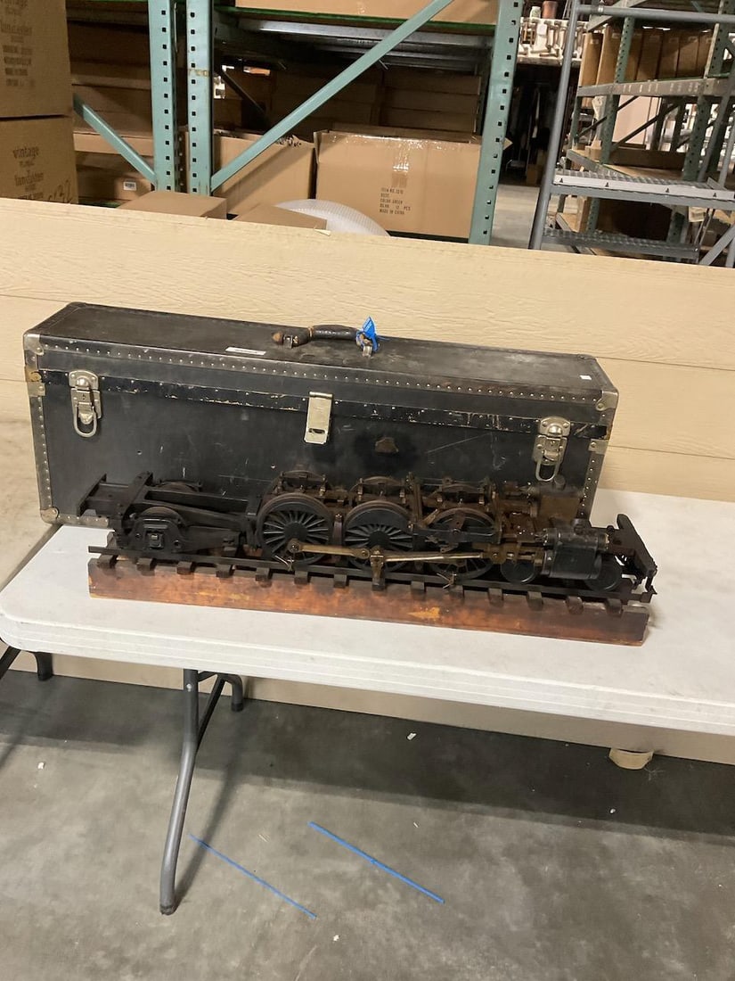 Model Caboose carriage Salesman Sample marked Attic cradle axle 6"W X 36" Long Rare pc. (1 of 5)