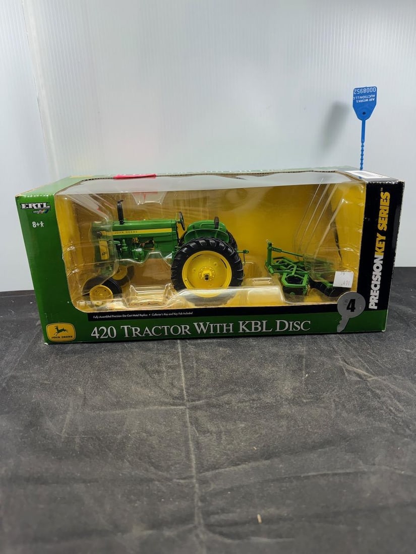 1/16 scale John Deere 4520 with Disk N.I.Box: Load-out Pick up for all online purchases for Antiques & collectibles is Monday, Tuesday, Wednesday, February 17th, 18th, 19th At our warehouse location. We do offer shipping on all items shippabl