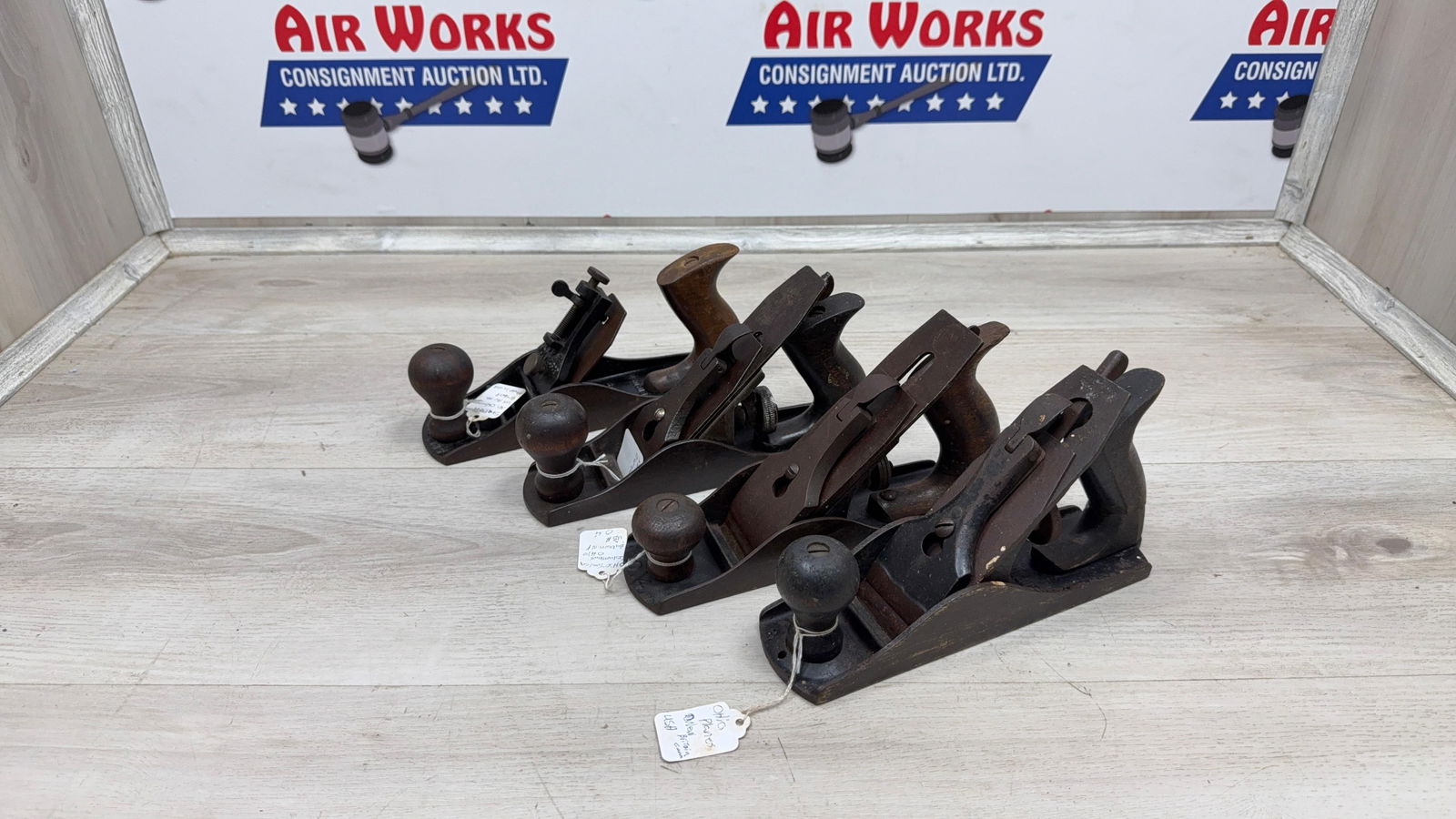 4- ASSORTED STEEL HAND-PLANES: OHIO PLANES, OHIO TOOL, SHELTON AND FULTON, Load-out Pick up for all online purchases for Antiques & collectibles is Monday, Tuesday, Wednesday, February 23rd, 24th, 25th At our shipper's