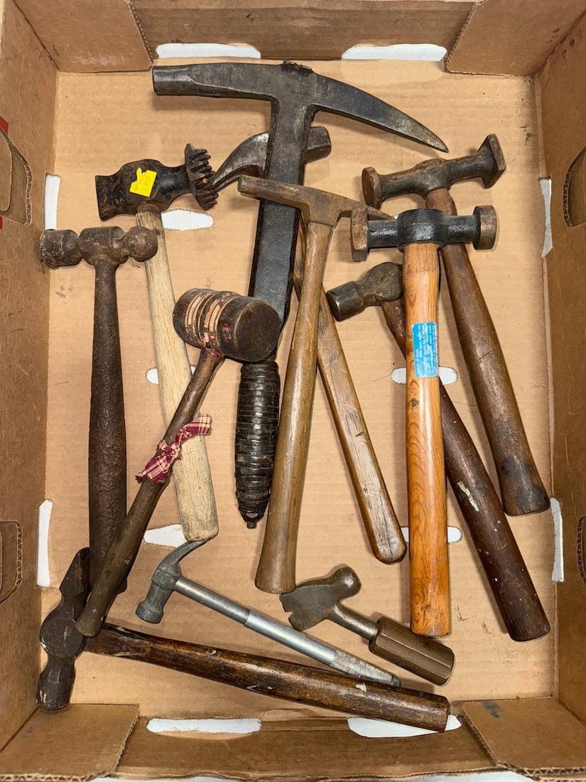 Vintage Assorted Hammers and Mallets, Various Types and Materials (1 of 5)