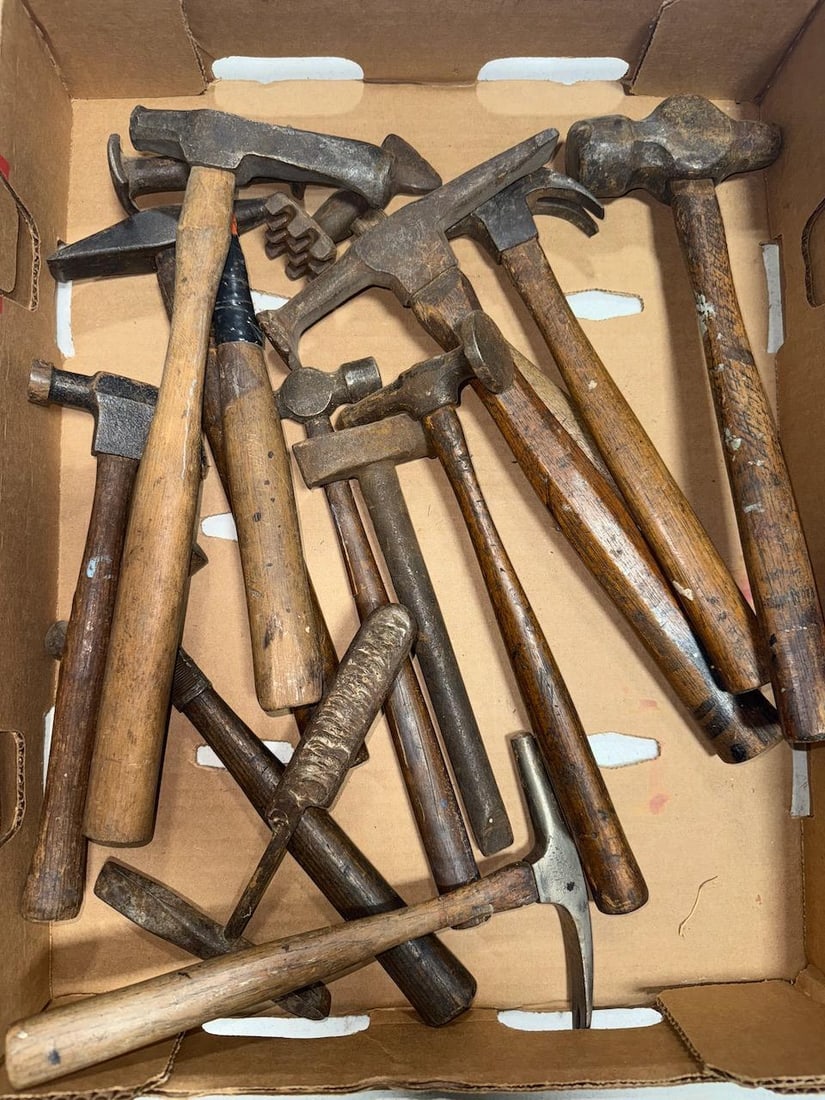 Assorted Hammers with Wood Handles, Claw & Ball Peen Types (1 of 5)