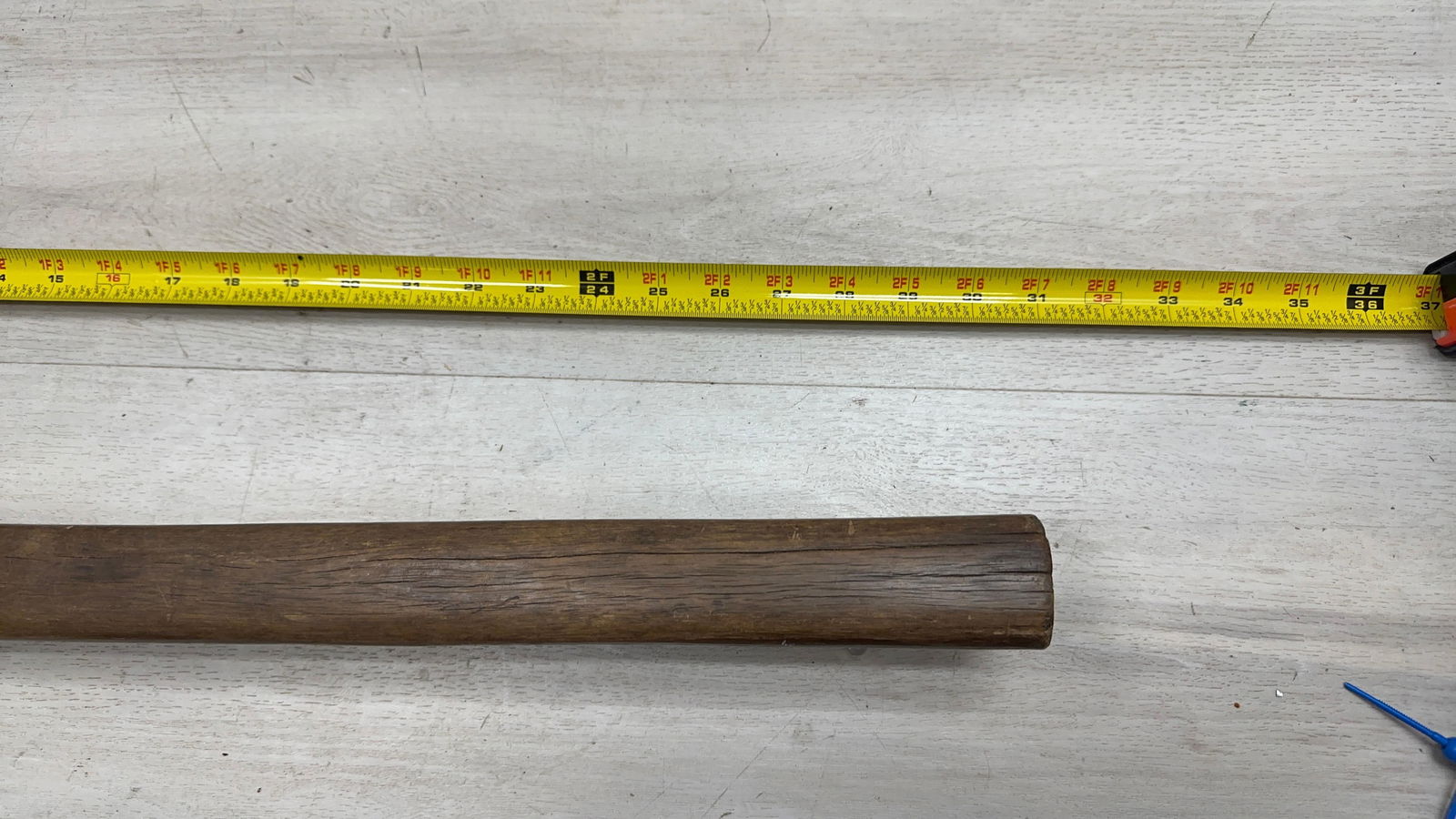EARLY LONG HANDLED HEWING BROAD AXE - 2