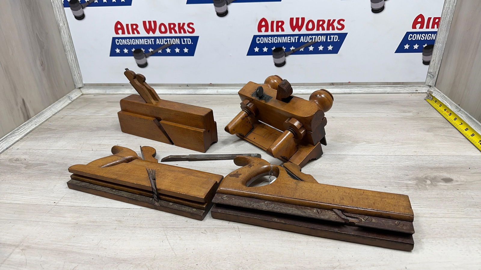 EARLY WOOD MOULDING PLANES: Load-out Pick up for all online purchases for Antiques & collectibles is Monday, Tuesday, Wednesday, February 23rd, 24th, 25th At our shipper's location. We do offer shipping on all items