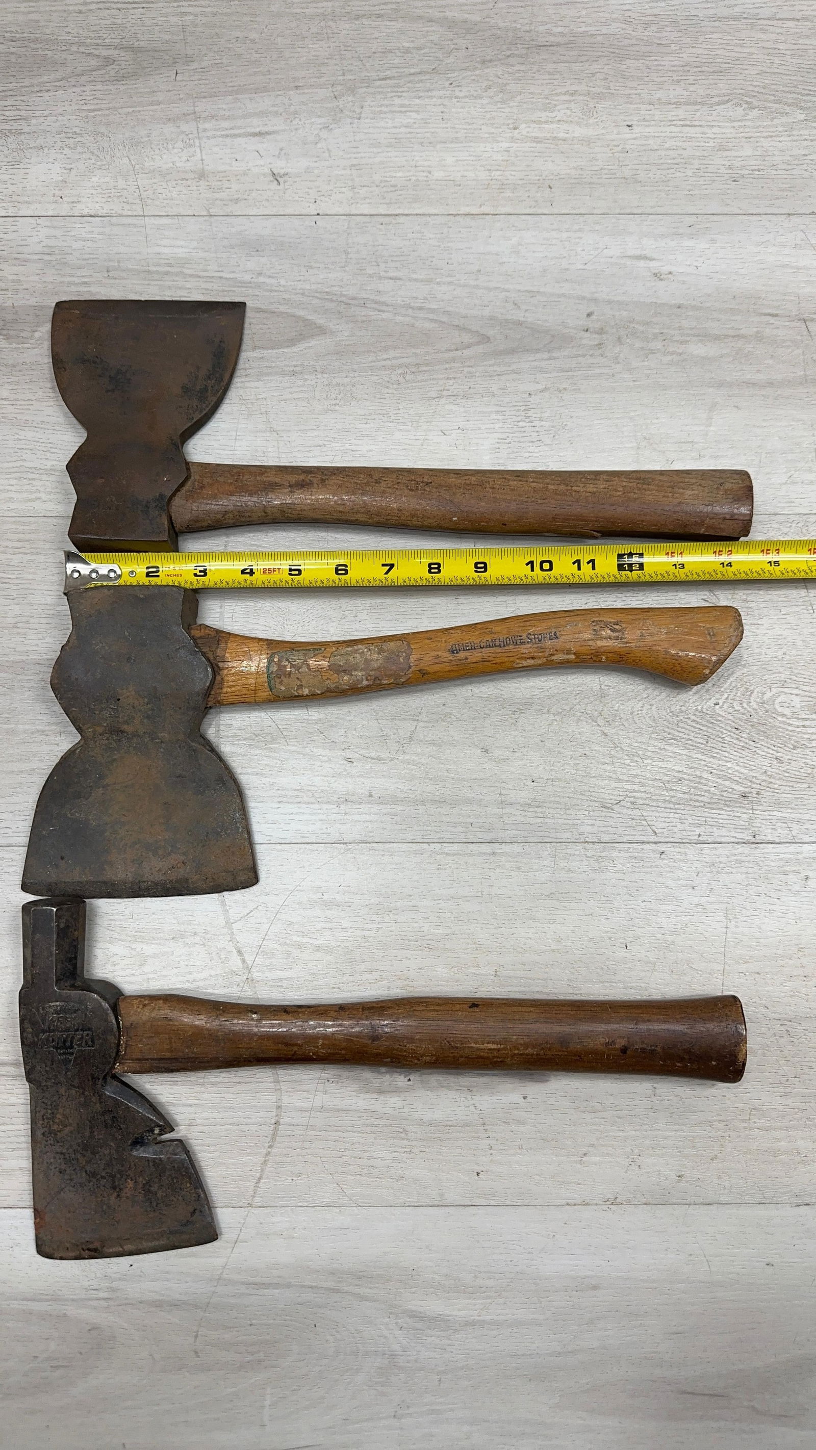 3 ASSORTED HATCHETS - 11