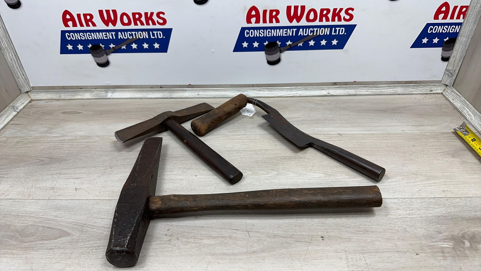 COOPERS CHAMFER DRAW KNIFE AND EARLY TACK HAMMERS: Load-out Pick up for all online purchases for Antiques & collectibles is Monday, Tuesday, Wednesday, February 23rd, 24th, 25th At our shipper's location. We do offer shipping on all items
