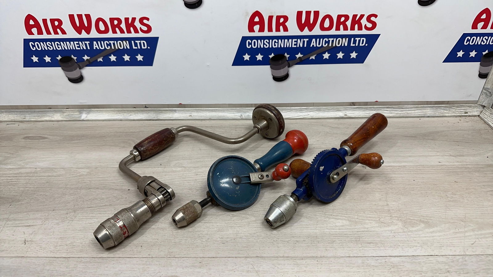 DUNLAP BRACE AND 2 HAND DRILLS: Load-out Pick up for all online purchases for Antiques & collectibles is Monday, Tuesday, Wednesday, February 23rd, 24th, 25th At our shipper's location. We do offer shipping on all items shippabl