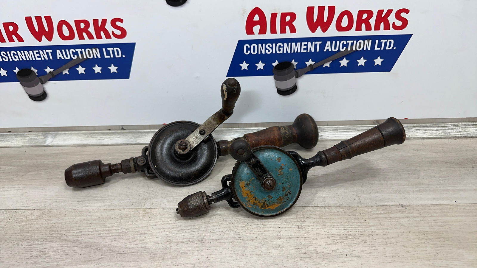 PAIR OF HAND DRILLS: Load-out Pick up for all online purchases for Antiques & collectibles is Monday, Tuesday, Wednesday, February 23rd, 24th, 25th At our shipper's location. We do offer shipping on all items