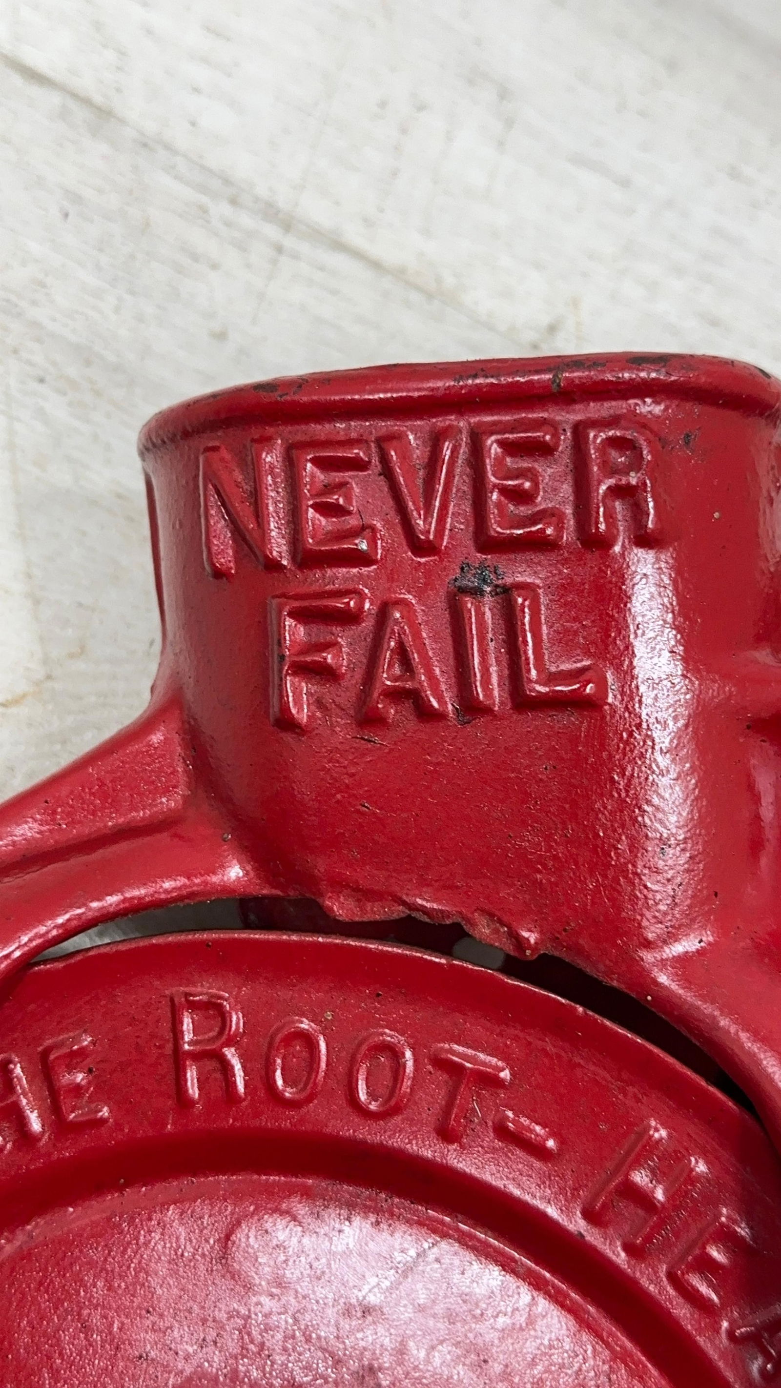 NEVER FAIL CORN SHELLER. REPURPOSED - 3