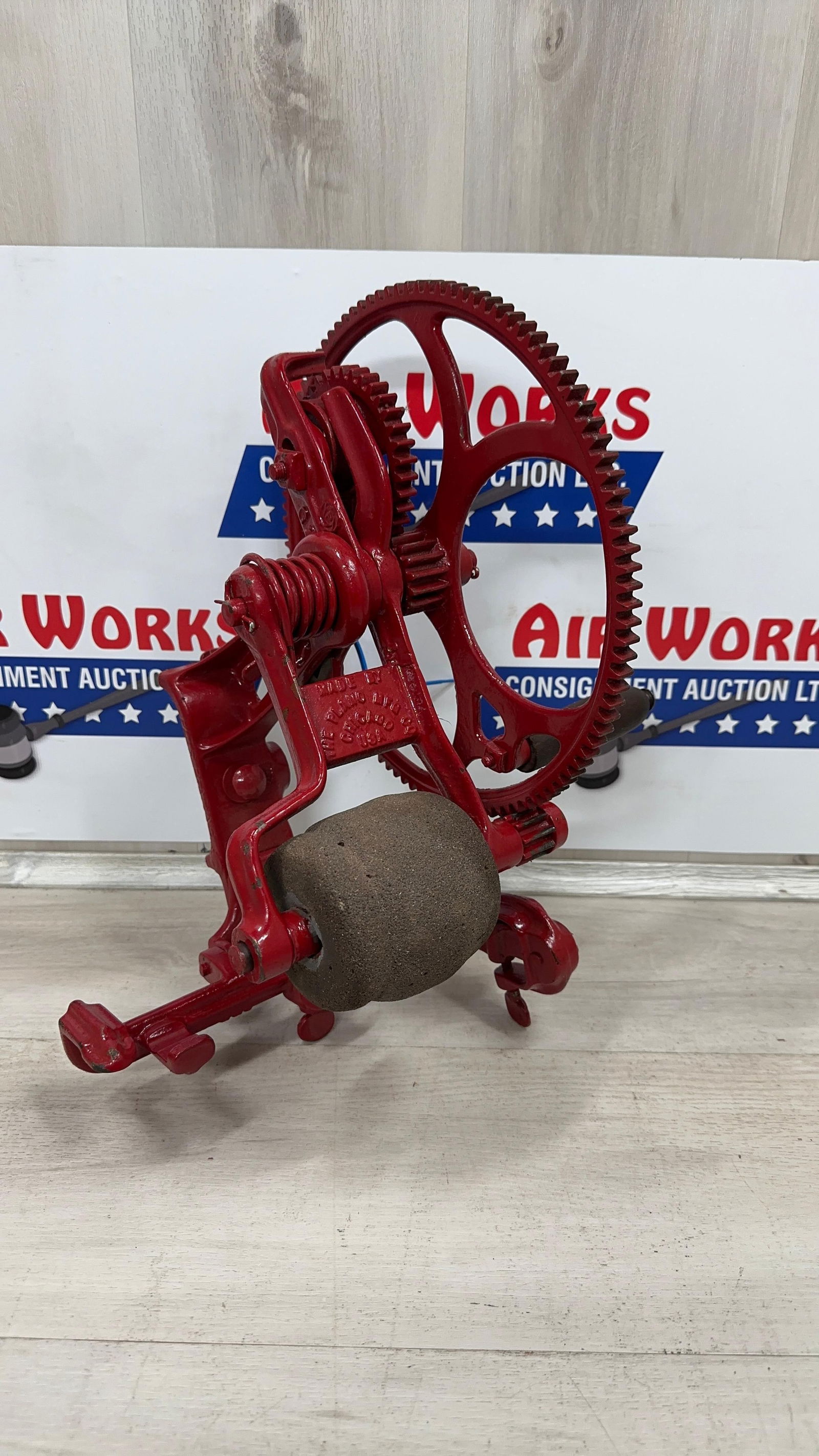 EARLY TOOL SHARPENER. REPURPOSED - 2