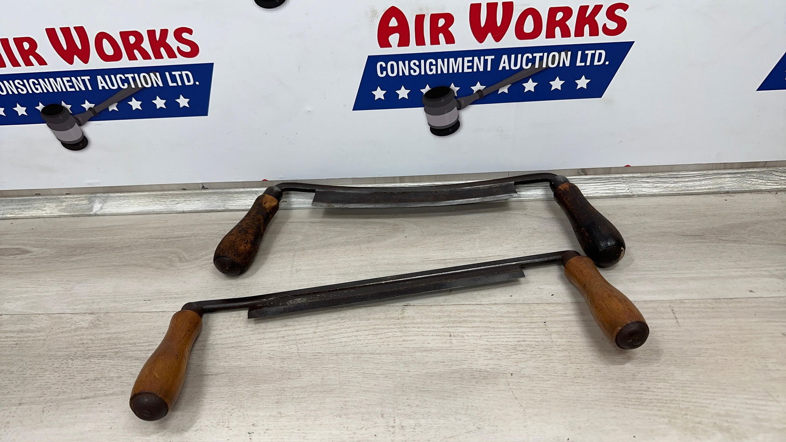 JAMES SWAN AND WORTH DRAW KNIVES: Load-out Pick up for all online purchases for Antiques & collectibles is Monday, Tuesday, Wednesday, February 23rd, 24th, 25th At our shipper's location. We do offer shipping on all items shippabl