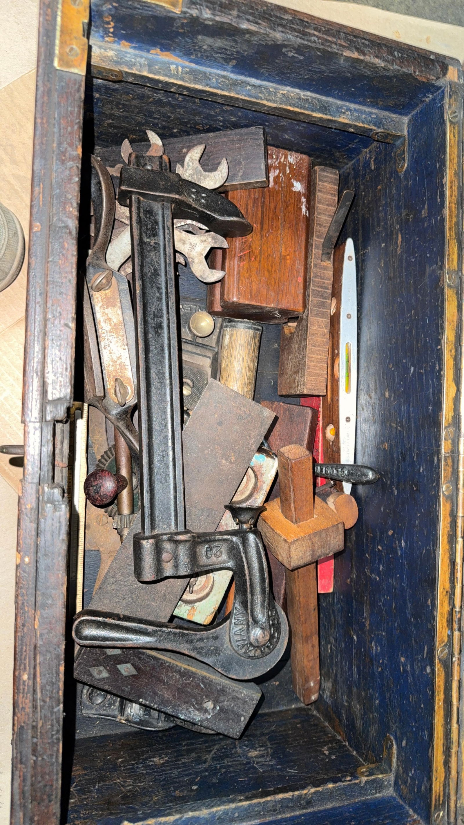 BOX LOADED WITH GOOD EARLY TOOLS - 10