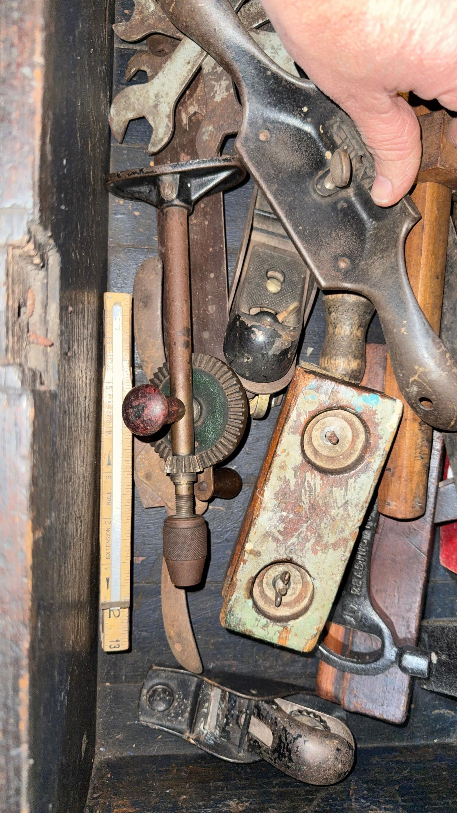 BOX LOADED WITH GOOD EARLY TOOLS - 14