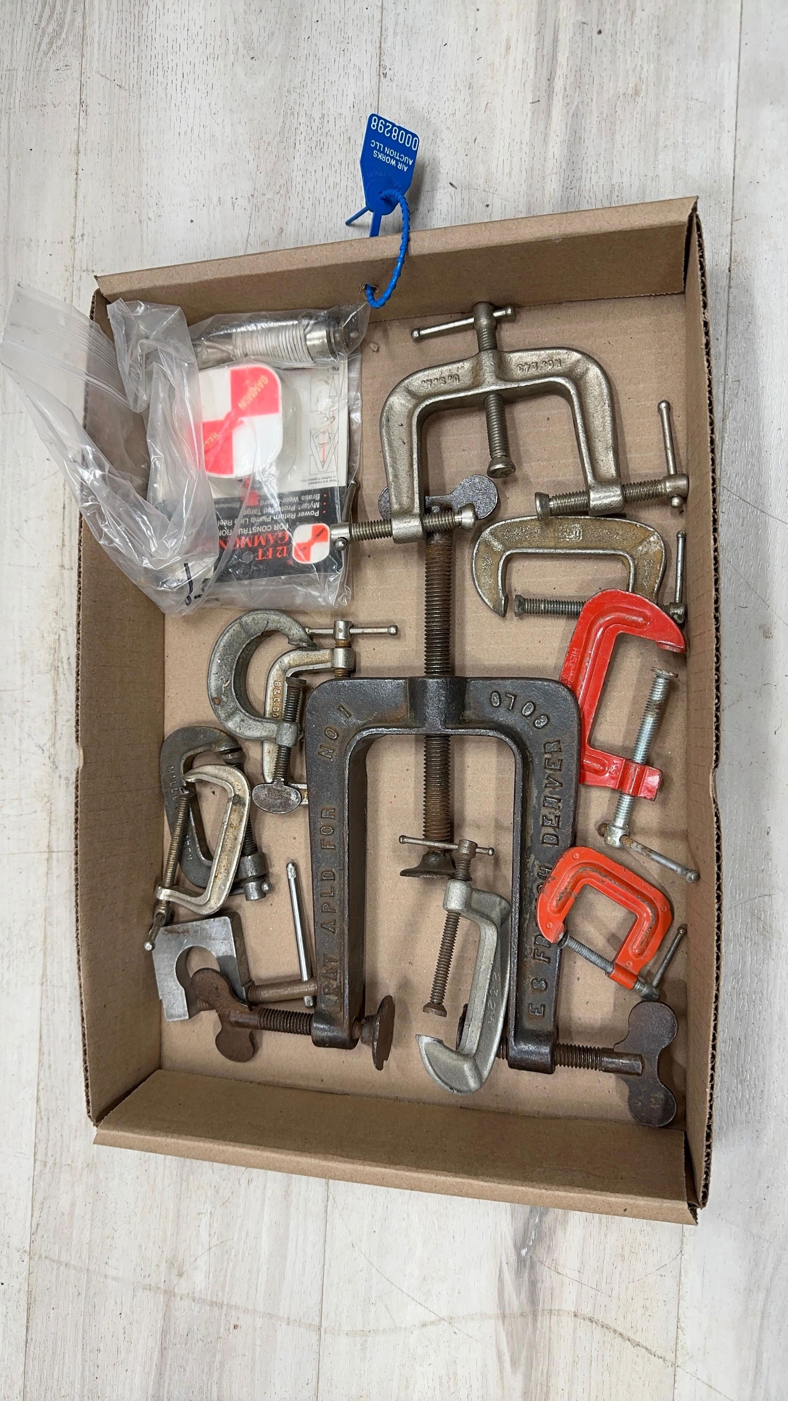 BOX OF C-CLAMPS: Load-out Pick up for all online purchases for Antiques & collectibles is Monday, Tuesday, Wednesday, February 23rd, 24th, 25th At our shipper's location. We do offer shipping on all items