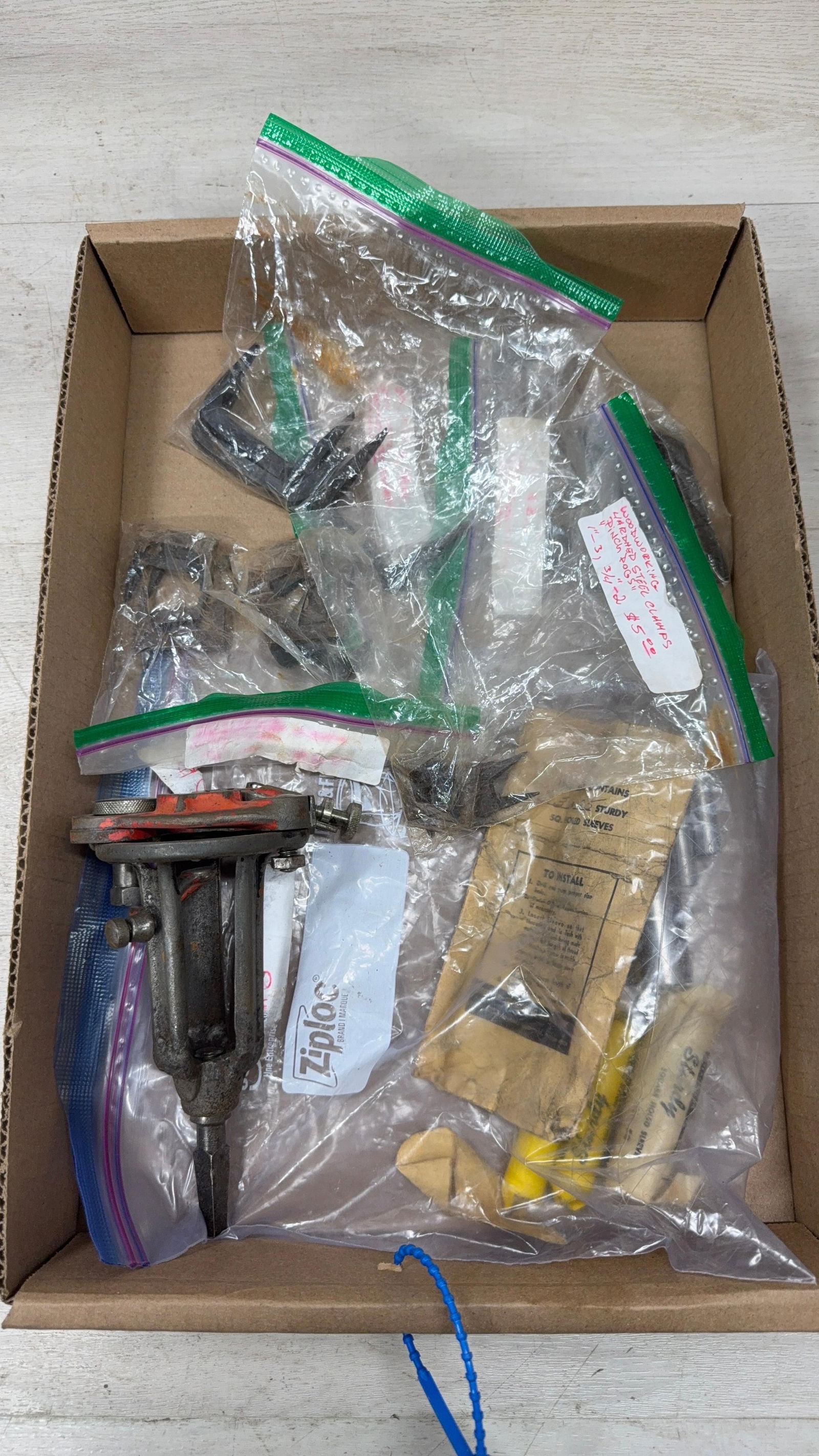 ASSORTED PINCH DOGS AND HOLE SAW (1 of 6)