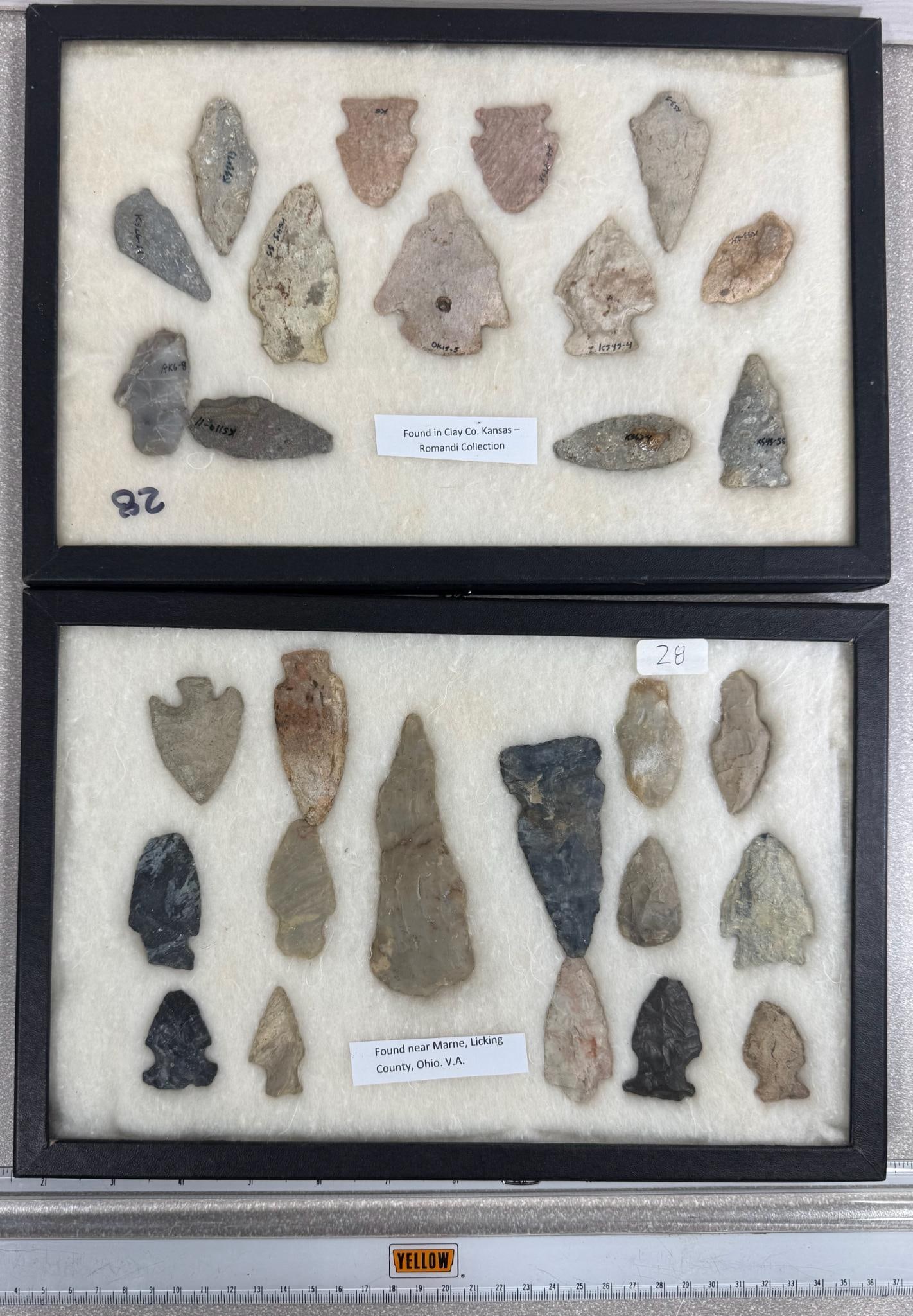 Arrowheads and Artifacts found in Ohio and Kansas 28 total Artifacts (1 of 5)