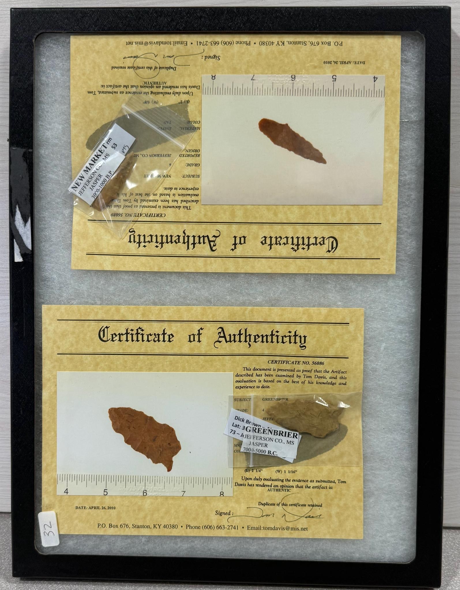 Artifacts with COA's Greenbrier and New Market Davis COAs (1 of 5)