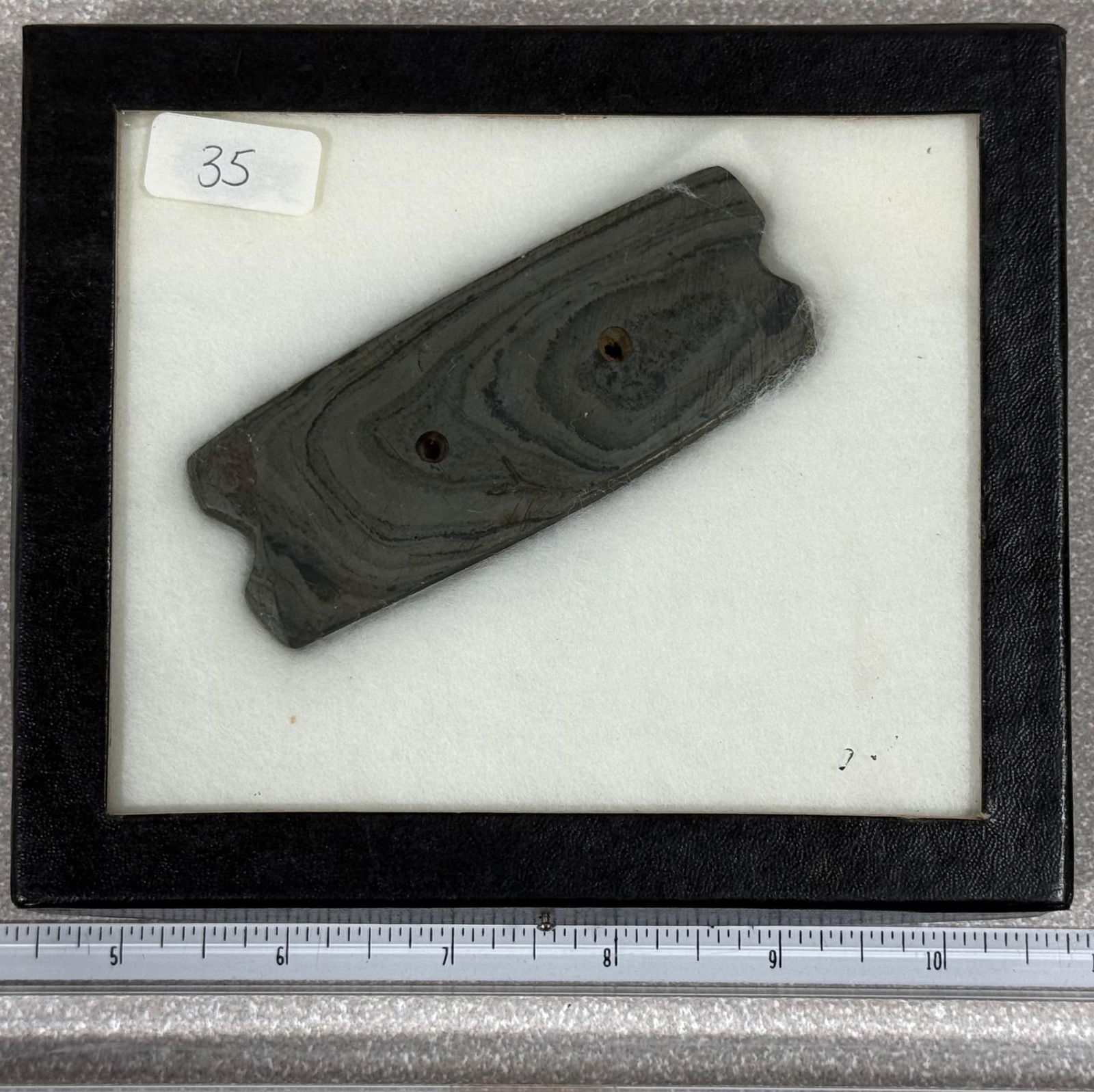 Indented Gorget Marked Hardin Co Ohio 3 3/4" (1 of 2)