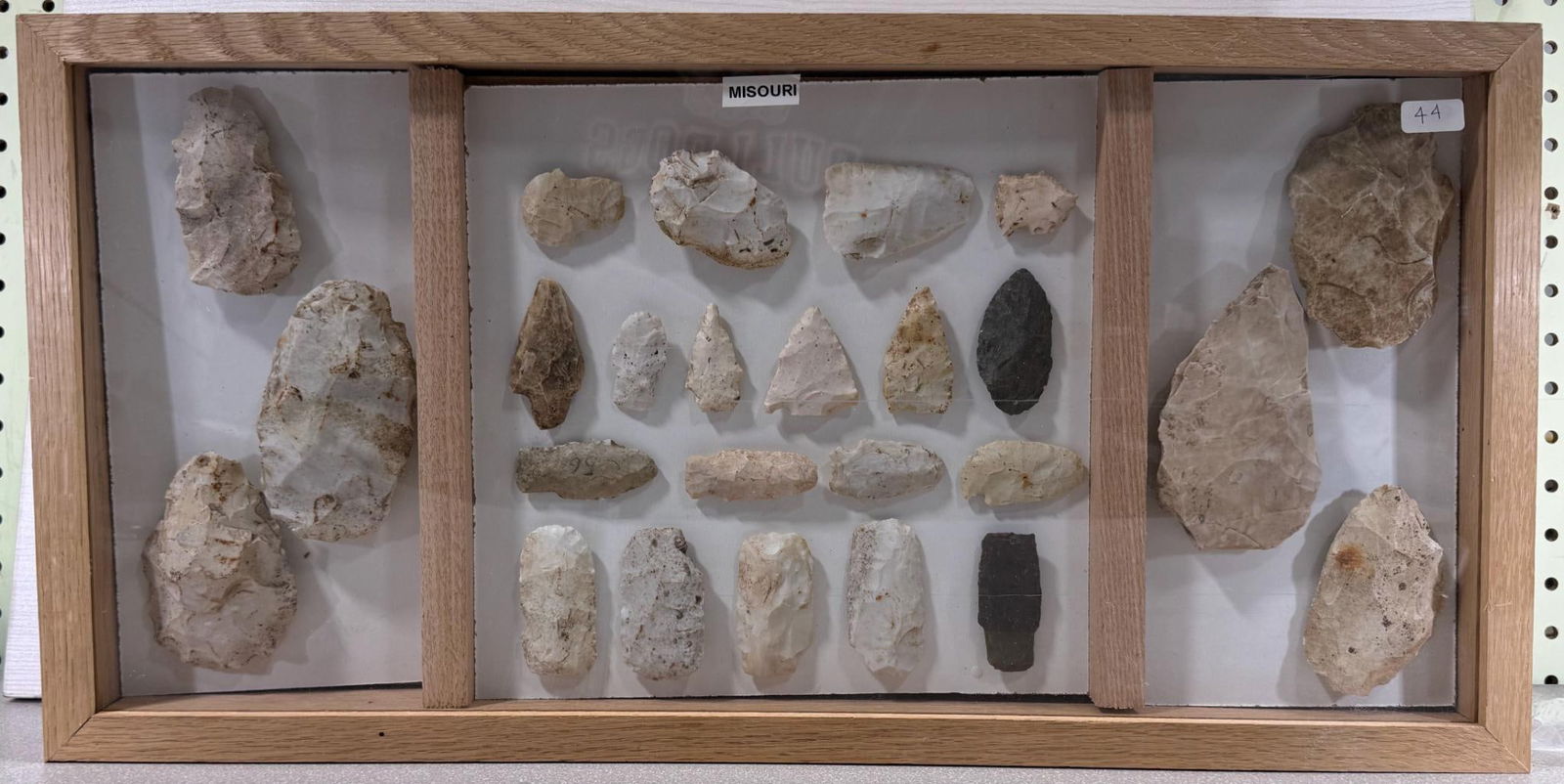 Large frame of Missouri Arrowheads and Tools (1 of 8)