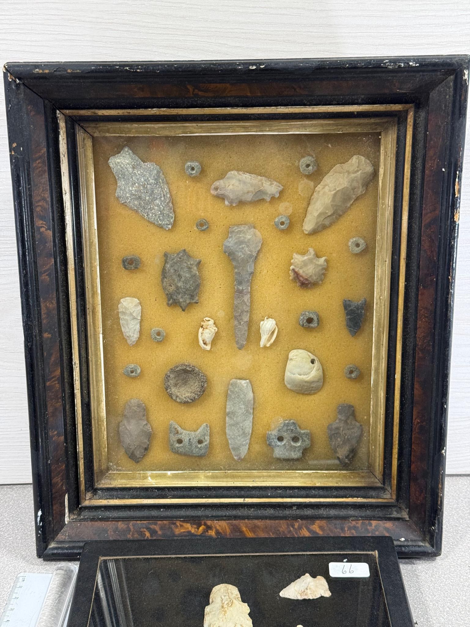 Arrowheads - 2 frames including Points from Missouri - 3