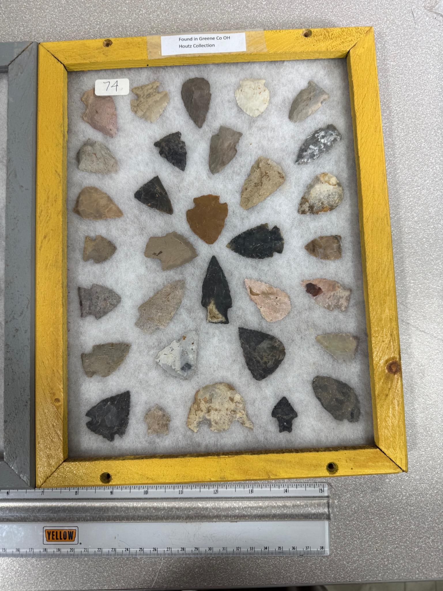 Arrowheads - 2 frames found in Greene Co. Ohio - 2