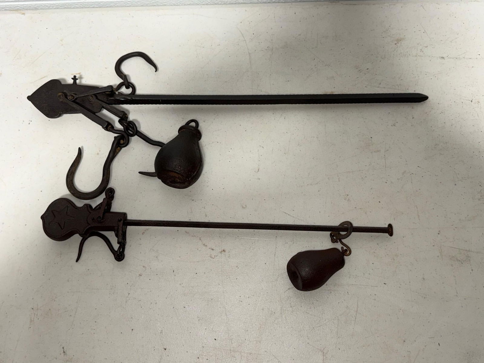 2- Steelyard Scales w/ weights - 2