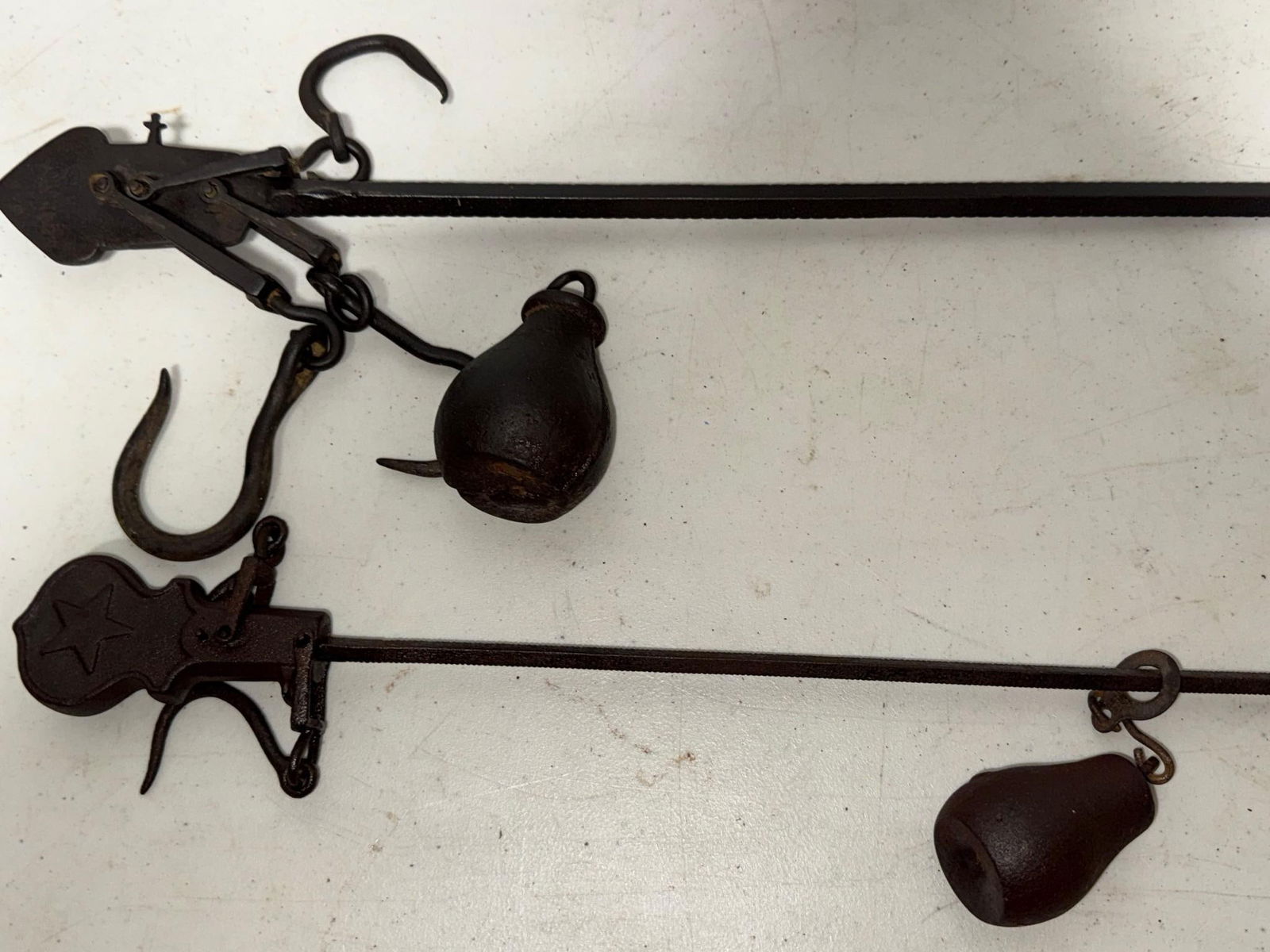 2- Steelyard Scales w/ weights - 4