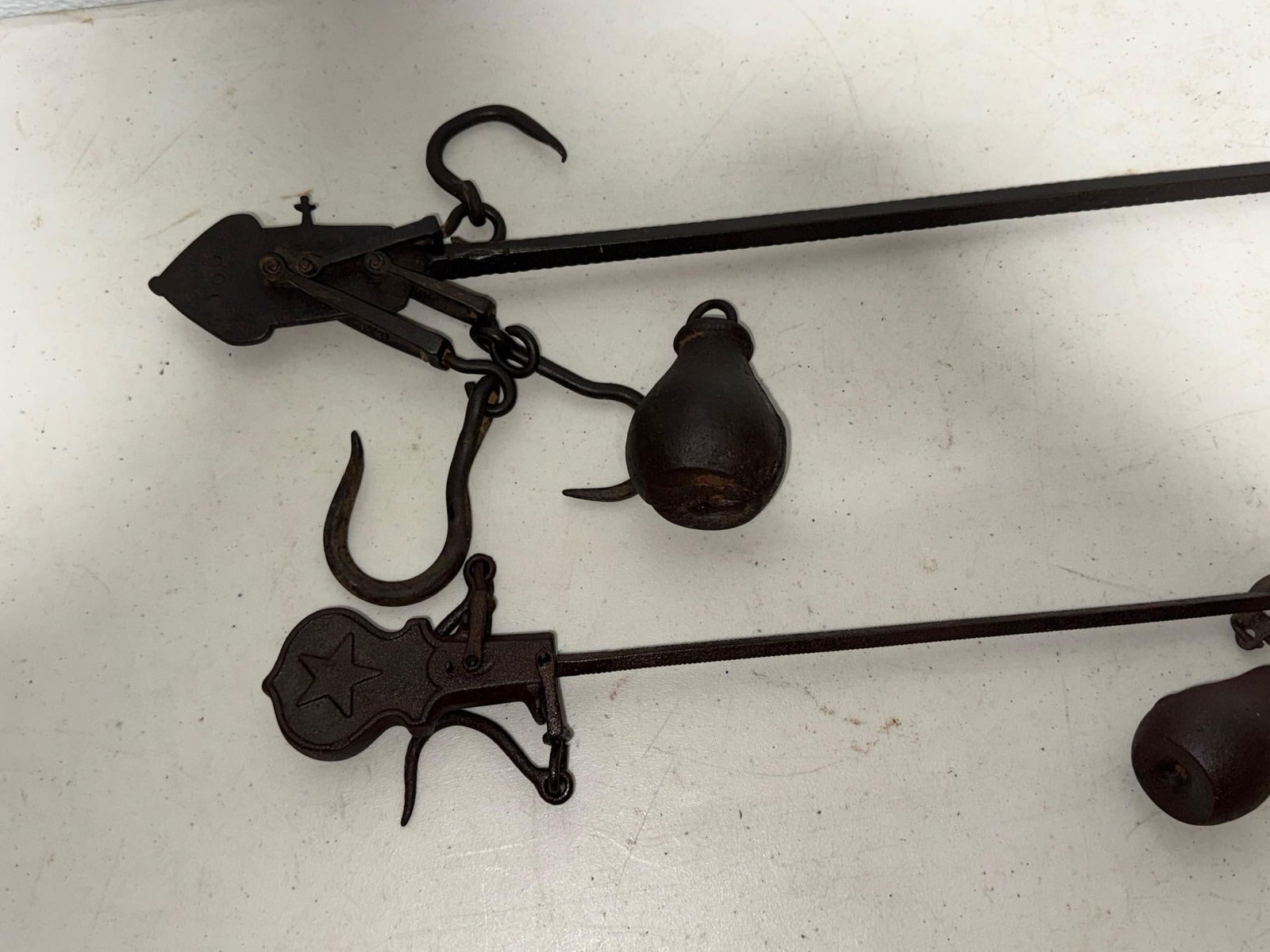 2- Steelyard Scales w/ weights - 5