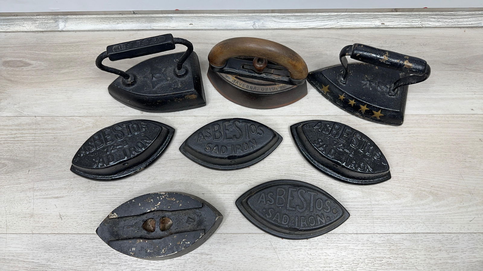 ASSORTED SAD IRONS - 2