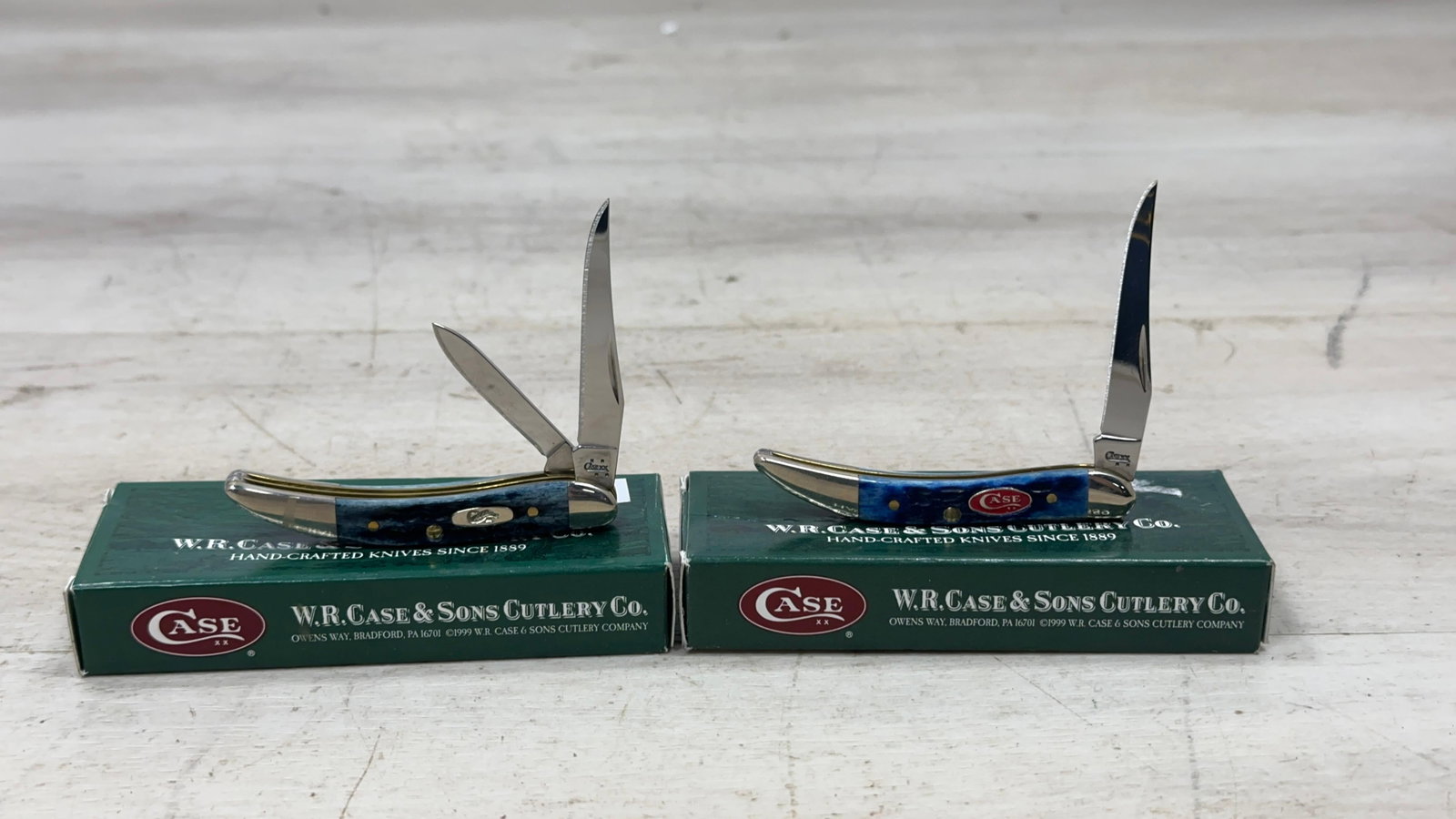 PAIR OF CASE XX TINY TOOTHPICKS 2006 & 2008: Load-out Pick up for all online purchases for Antiques & collectibles is Monday, Tuesday, Wednesday, February 23rd, 24th, 25th At our shipper's location. We do offer shipping on all items shippabl