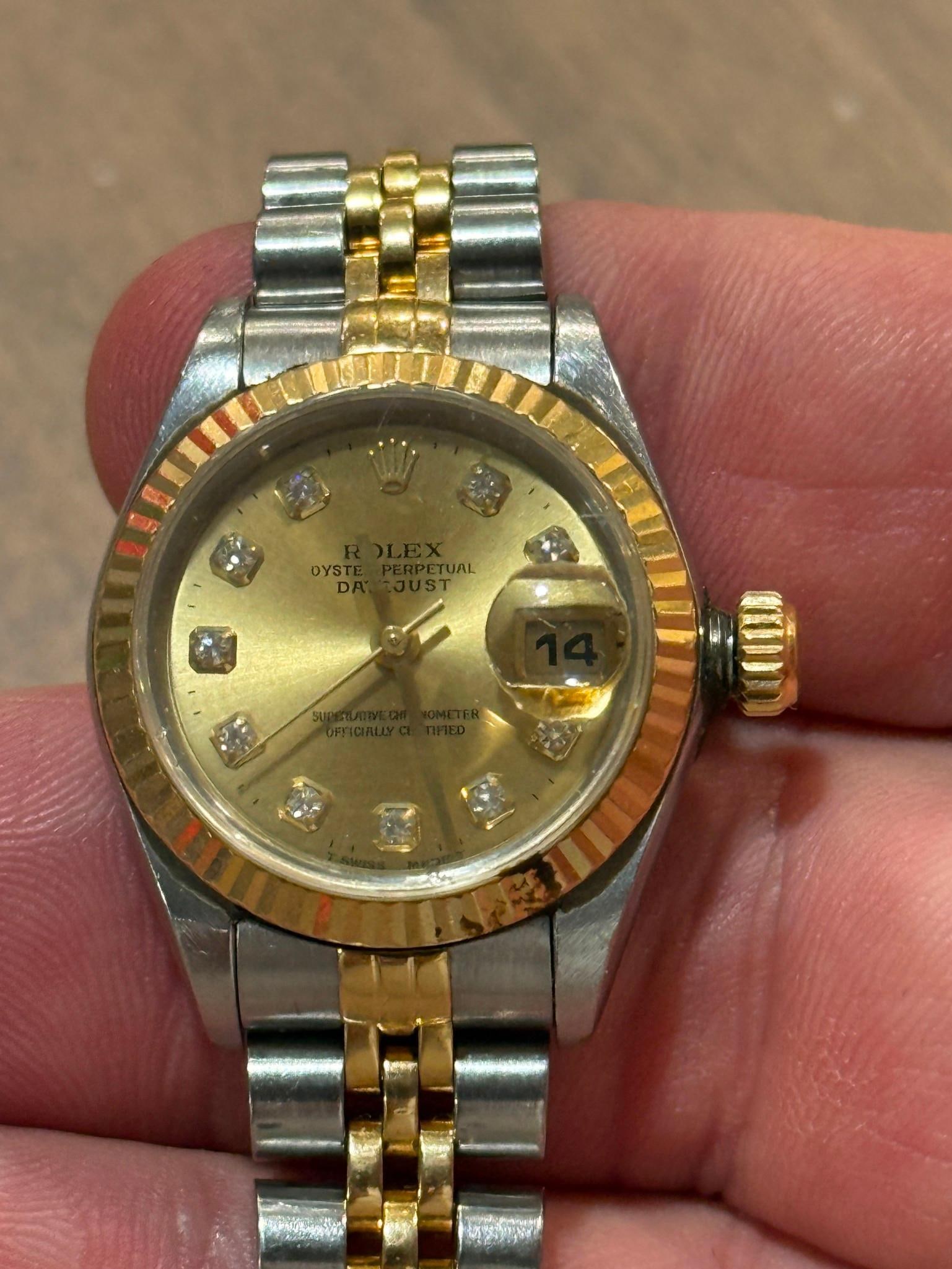 1995 Rolex Datejust 69173 26mm Grey Stainless Steel & 18k Yellow Watch SN W667246: The serial number on this watch comes back as being made in 1995. We took this watch to a local jeweler and they removed the back, and got us pictures of the movement. There are pictures of the sides