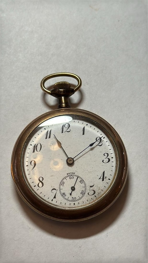 Liberty Swiss 15 Jewel Gold-Filled Pocket Watch, Mechanical, Size 12 (1 of 5)