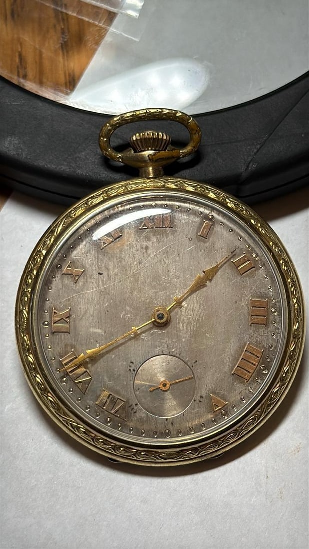 Bulova Pocket Watch, 17 Jewels, 1942, Gold Filled Elgin Case (1 of 4)