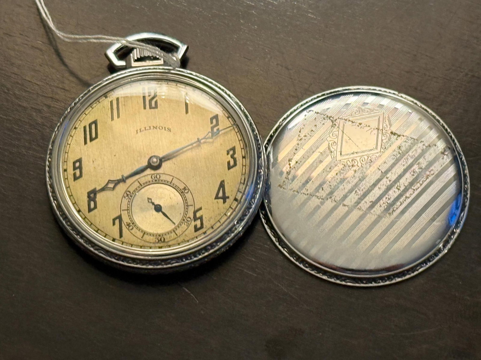 Illinois 21J 12s Pocket Watch, Model 1, Grade 274, Keystone Case, 1924, Serial 4526883 (1 of 7)