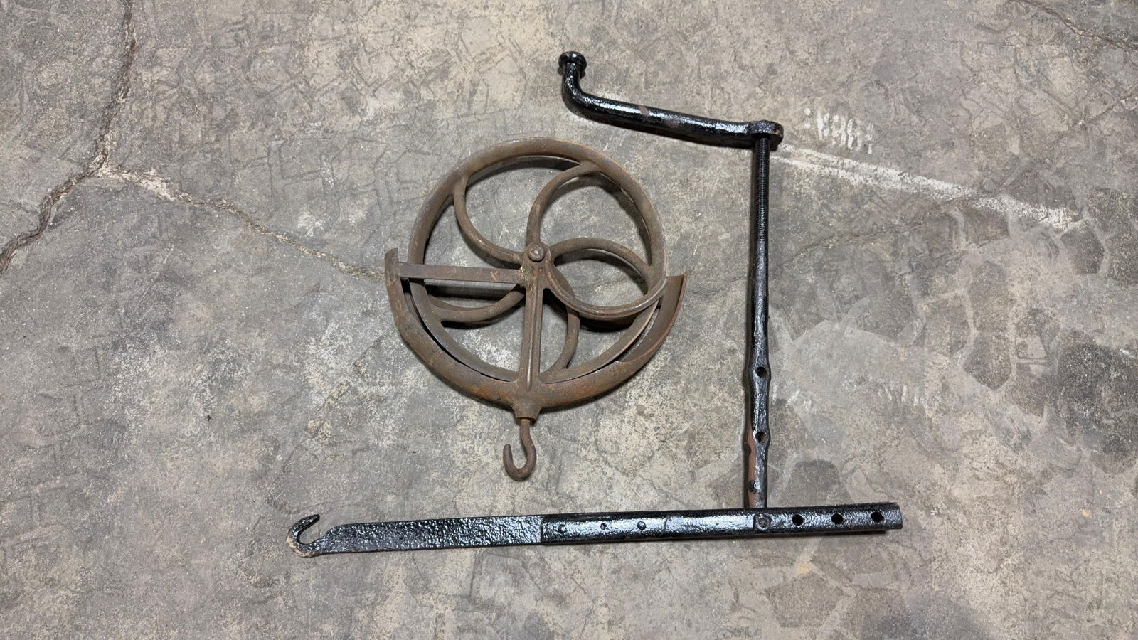 BARN PULLEY AND BUCKET HOOK (1 of 5)