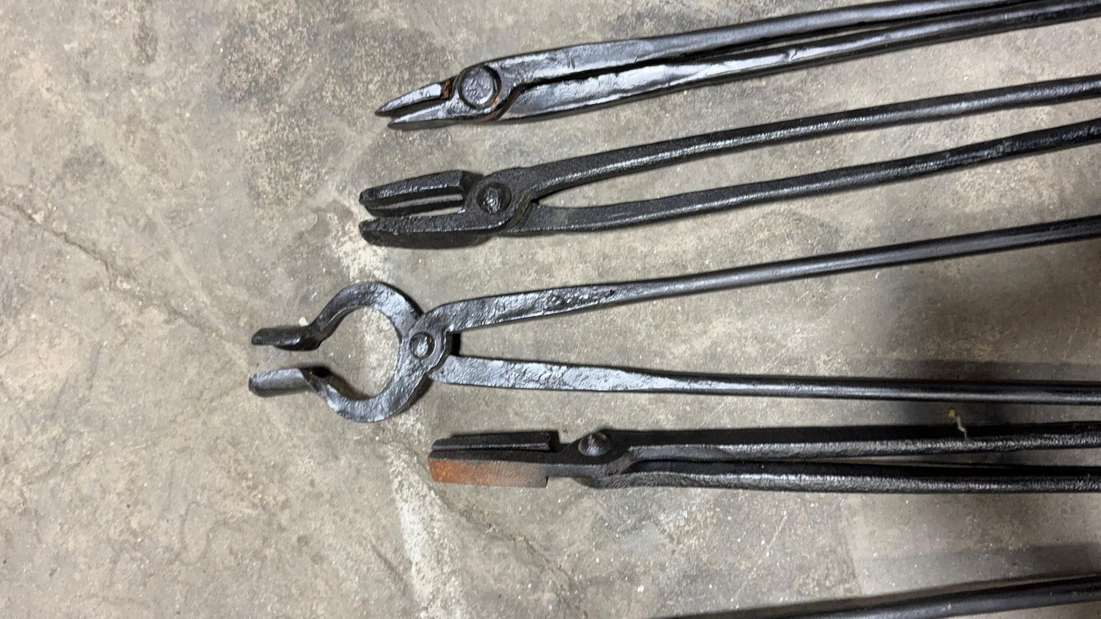 ASSORTED FORGE TONGS - 5