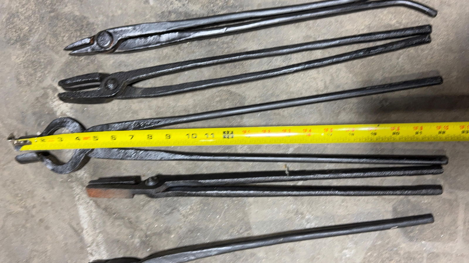ASSORTED FORGE TONGS - 6