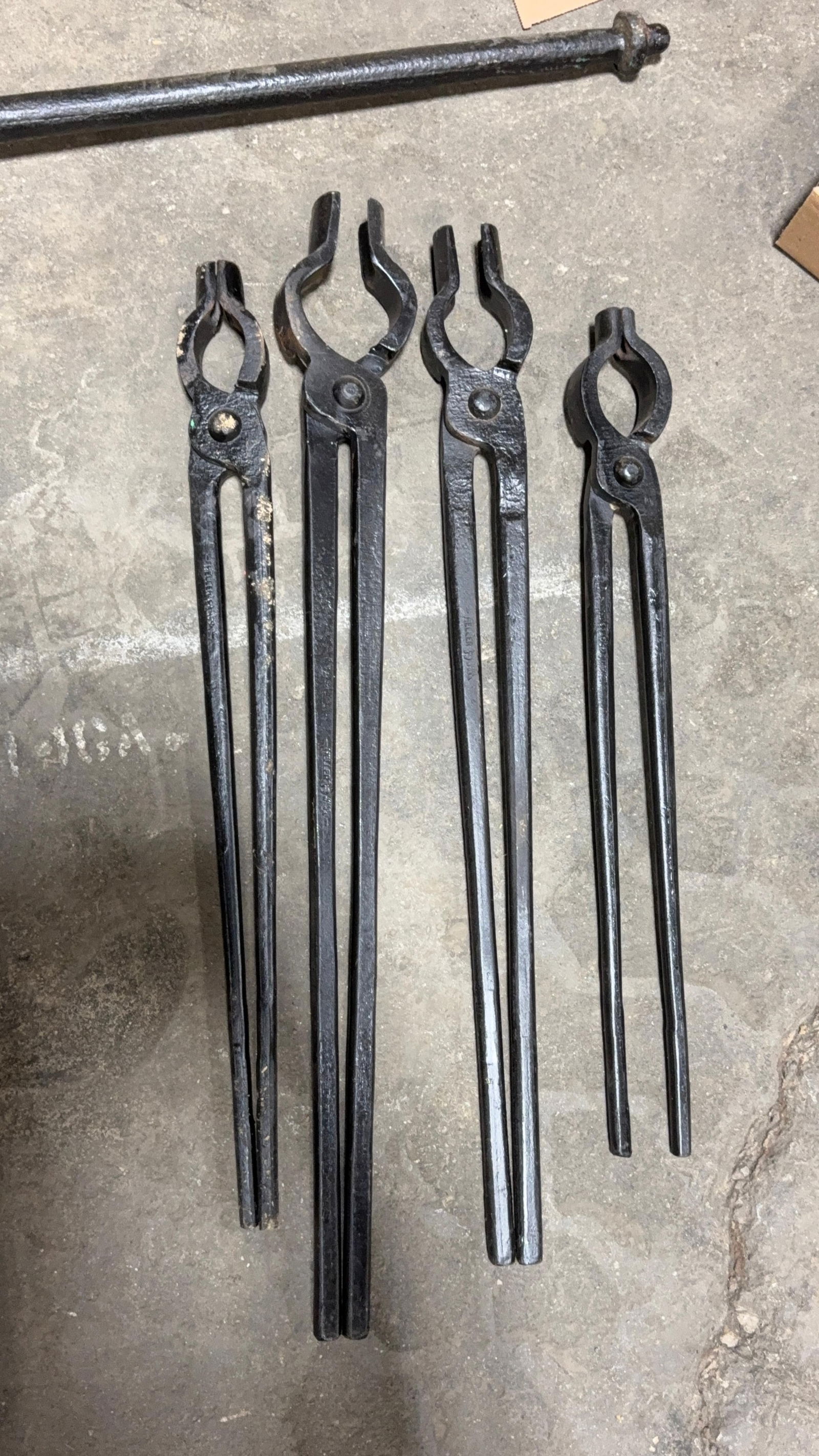ASSORTED FORGING JAW TONGS: Load-out Pick up for all online purchases for Antiques & collectibles is Monday, Tuesday, Wednesday, February 23rd, 24th, 25th At our shipper's location. We do offer shipping on all items shippable