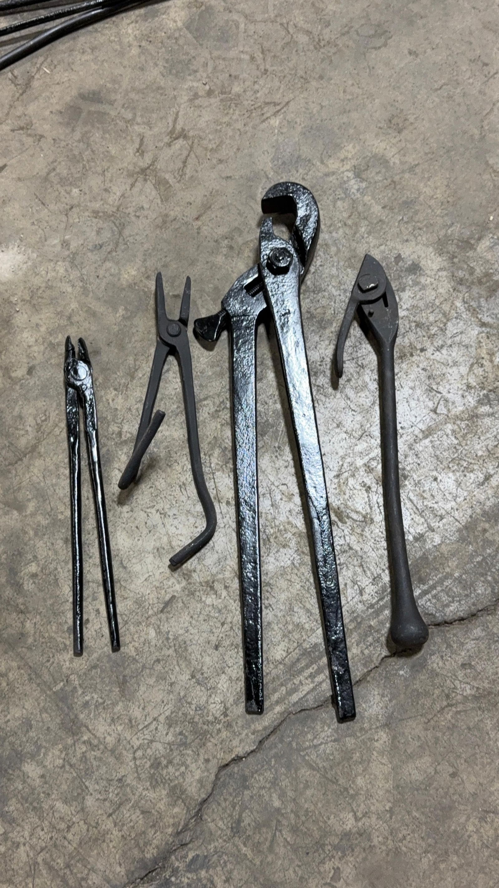 CUSTOM FORGING TONGS: Load-out Pick up for all online purchases for Antiques & collectibles is Monday, Tuesday, Wednesday, February 23rd, 24th, 25th At our shipper's location. We do offer shipping on all items shippable wi