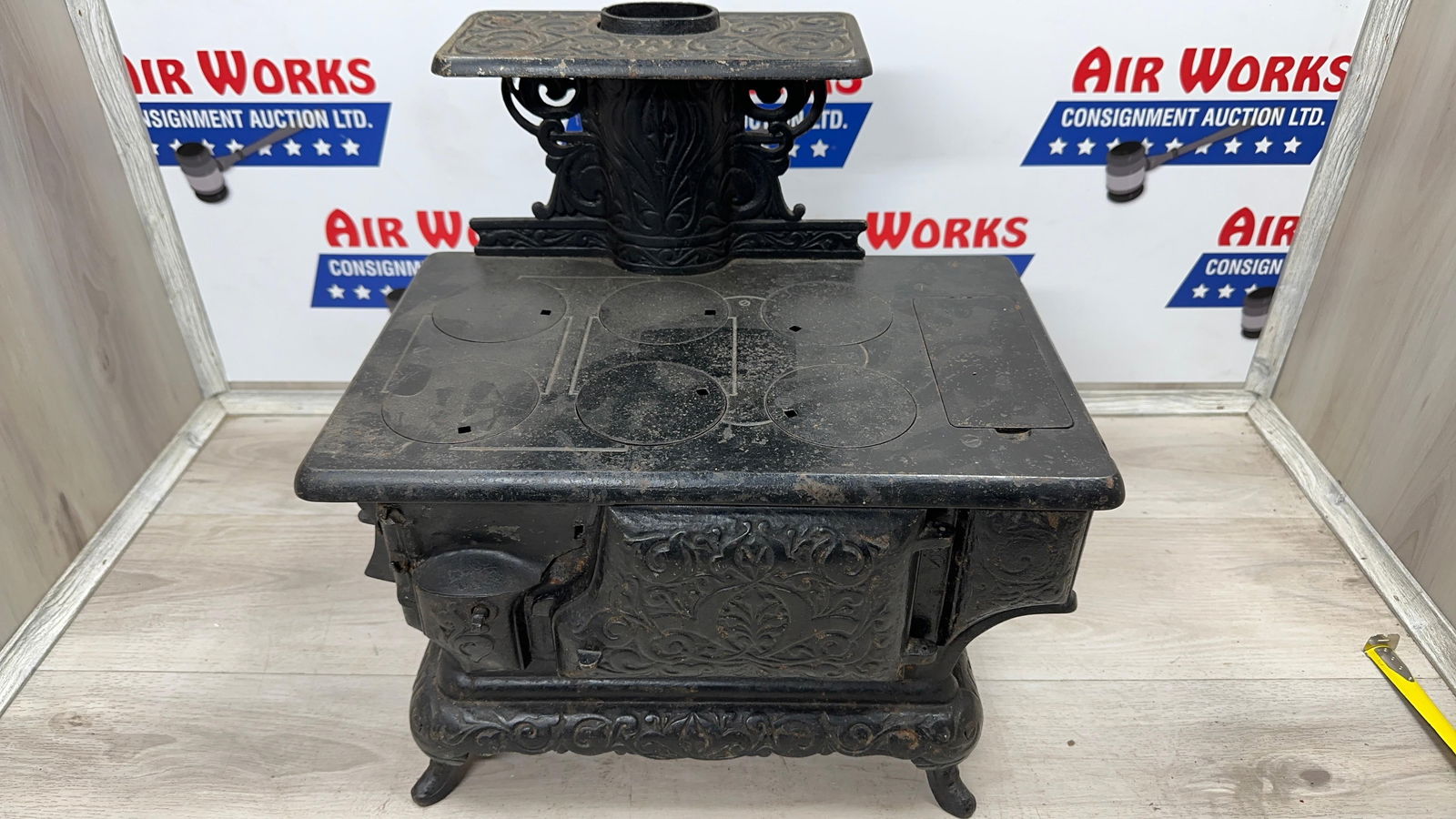 MINI CAST IRON STOVE. NO MAKER MARK: Load-out Pick up for all online purchases for Antiques & collectibles is Monday, Tuesday, Wednesday, February 23rd, 24th, 25th At our shipper's location. We do offer shipping on all items shippable wi