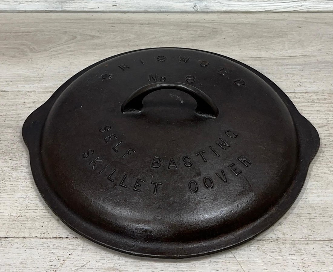 GRISWOLD NO. 8 FULLY MARKED SKILLET LID: Load-out Pick up for all online purchases for Antiques & collectibles is Monday, Tuesday, Wednesday, February 23rd, 24th, 25th At our shipper's location. We do offer shipping on all items shippable wi