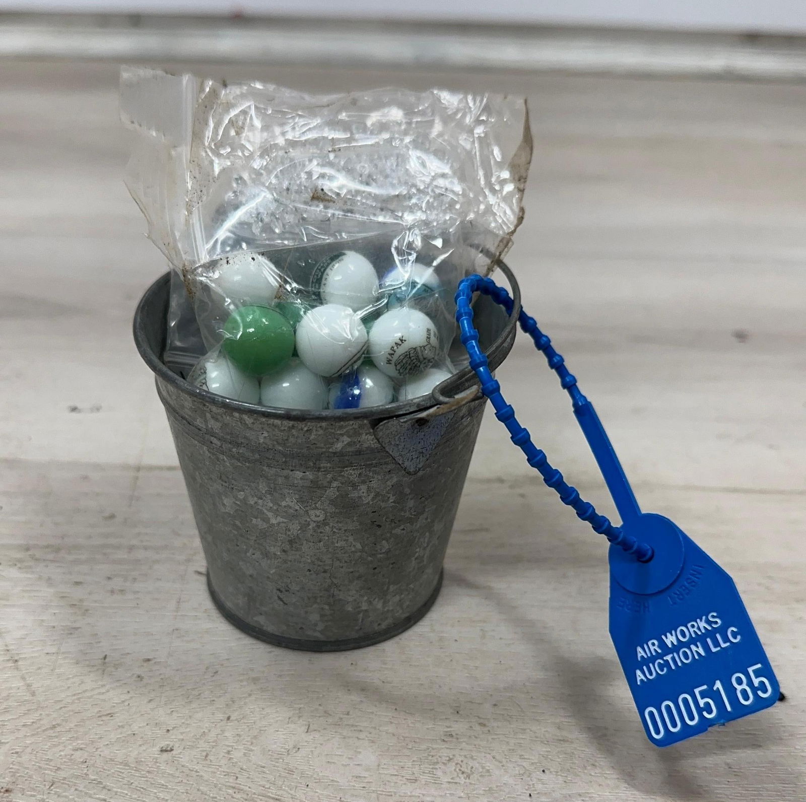 WAGNER MARBLES IN SMALL BUCKET: Load-out Pick up for all online purchases for Antiques & collectibles is Monday, Tuesday, Wednesday, February 23rd, 24th, 25th At our shipper's location. We do offer shipping on all items shippable wi