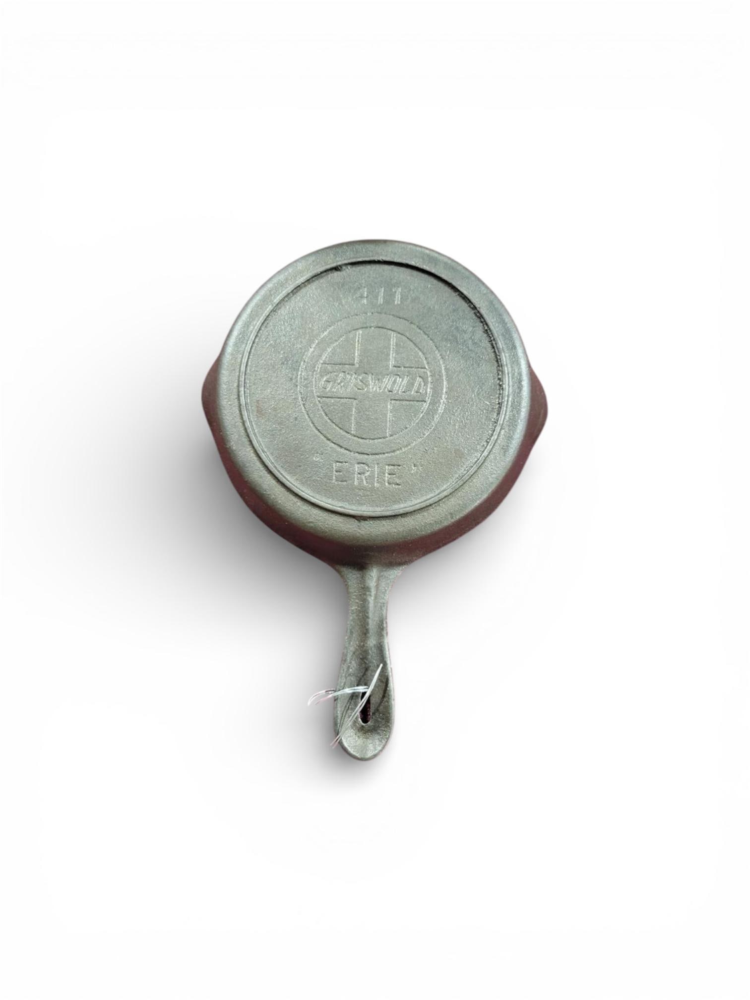 GRISWOLD ERIE NO. 1 CAST IRON SKILLET. RARE!!: Load-out Pick up for all online purchases for Antiques & collectibles is Monday, Tuesday, Wednesday, February 23rd, 24th, 25th At our shipper's location. We do offer shipping on all items shippable wi