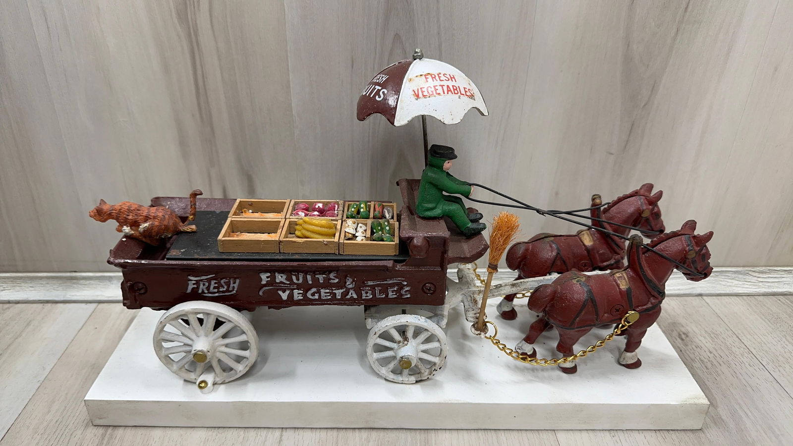 CAST IRON HORSES AND WAGON: Load-out Pick up for all online purchases for Antiques & collectibles is Monday, Tuesday, Wednesday, February 23rd, 24th, 25th At our shipper's location. We do offer shipping on all items shippable wi
