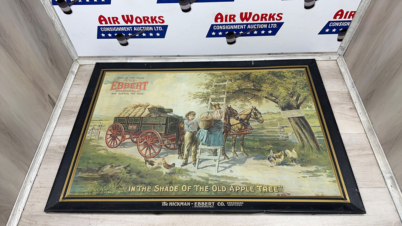 THE HICKAN AND EBBERT CO. SIGN: Load-out Pick up for all online purchases for Antiques & collectibles is Monday, Tuesday, Wednesday, February 23rd, 24th, 25th At our shipper's location. We do offer shipping on all items shippable wi