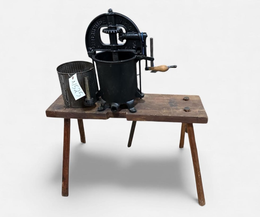 ENTERPRISE SAUSAGE/FRUIT PRESS ON STAND W/ ACCESSORIES (1 of 8)