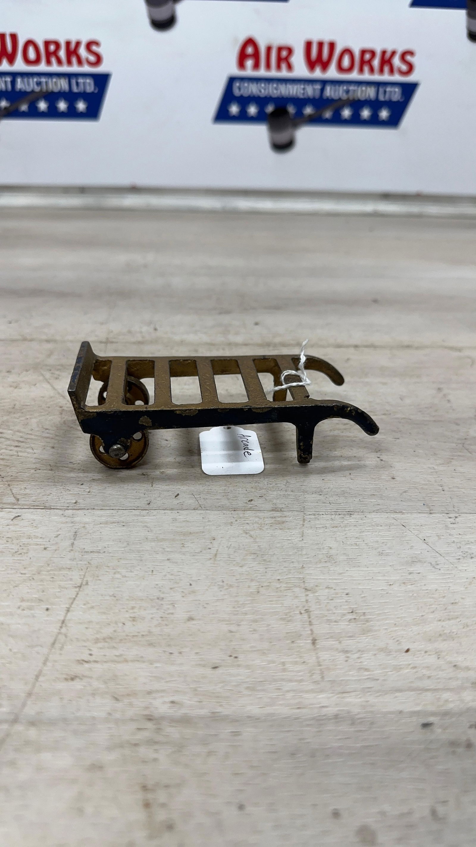 MINI ARCADE BRASS HAND TRUCK: Load-out Pick up for all online purchases for Antiques & collectibles is Monday, Tuesday, Wednesday, February 23rd, 24th, 25th At our shipper's location. We do offer shipping on all items shippable wi