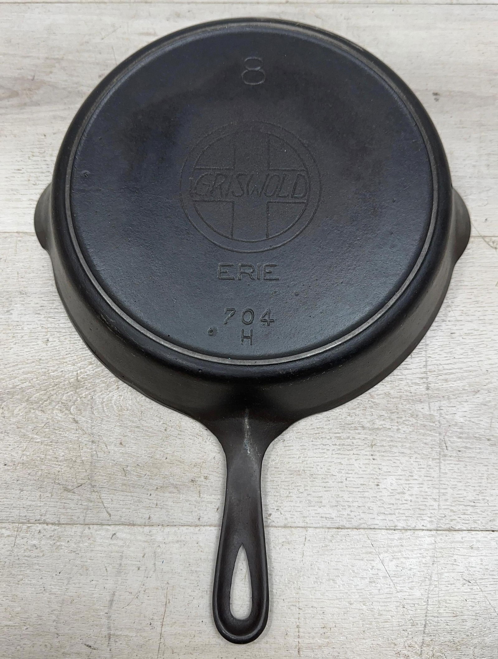 GRISWOLD SLANT "ERIE" NO. 8 SKILLET: Load-out Pick up for all online purchases for Antiques & collectibles is Monday, Tuesday, Wednesday, February 23rd, 24th, 25th At our shipper's location. We do offer shipping on all items shippable wi
