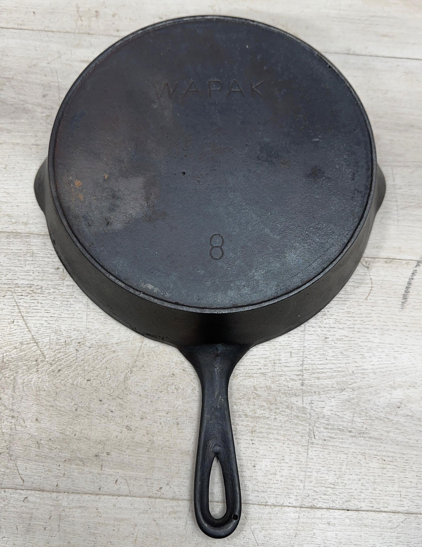 WAPAK NO. 8 SKILLET: Load-out Pick up for all online purchases for Antiques & collectibles is Monday, Tuesday, Wednesday, February 23rd, 24th, 25th At our shipper's location. We do offer shipping on all items shippable wi