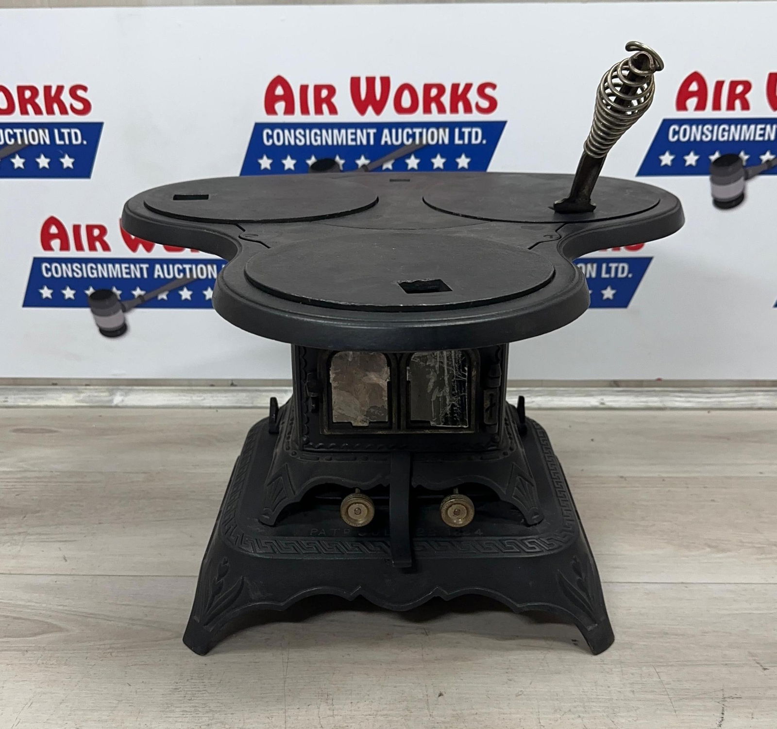 ANTIQUE BEAUTY KEROSENE 3 BURNER STOVE. DATED JULY 22 1884: Load-out Pick up for all online purchases for Antiques & collectibles is Monday, Tuesday, Wednesday, February 23rd, 24th, 25th At our shipper's location. We do offer shipping on all items shippable wi