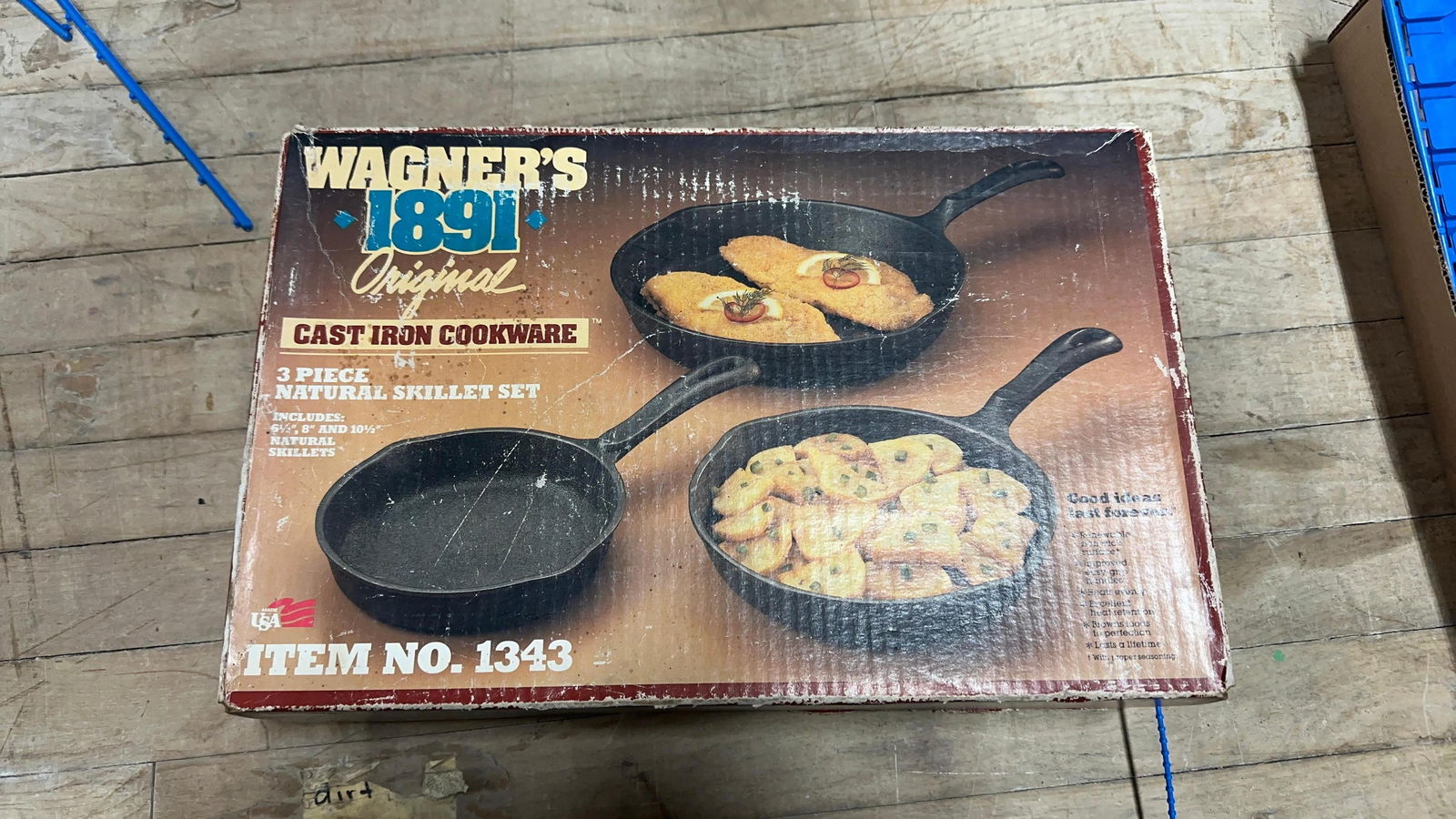 NEW WAGNER 1891 3-PC. COOKWARE SET: Load-out Pick up for all online purchases for Antiques & collectibles is Monday, Tuesday, Wednesday, February 23rd, 24th, 25th At our shipper's location. We do offer shipping on all items shippable wi